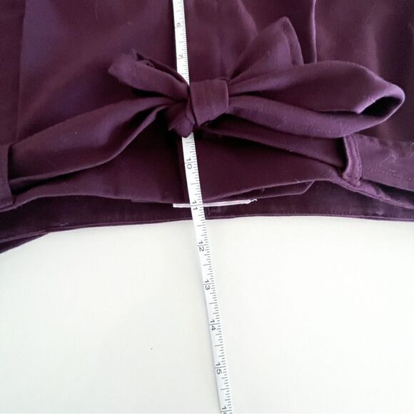 Calvin Klein Trousers Purple Belted Unlined Pants Women's 8 NWT - Picture 8 of 11